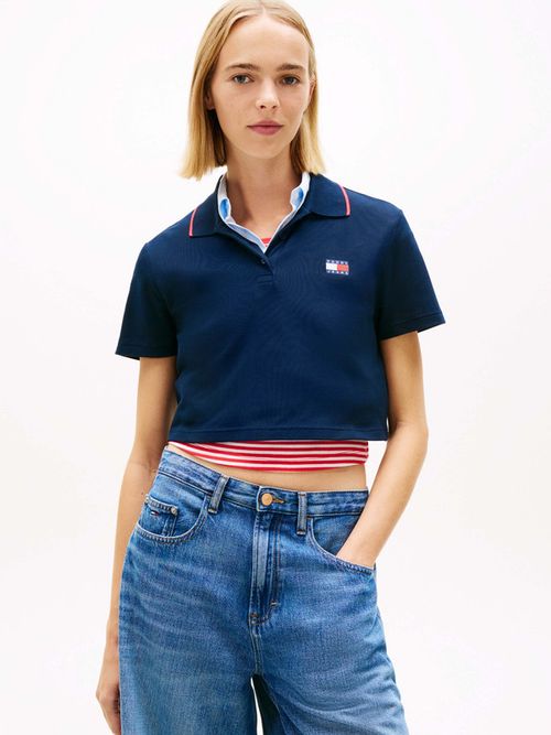polo-corta-badge-con-escudo-para-mujer-tommy-hilfiger-dw0dw21363-0gz