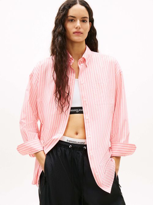 camisa-oversize-de-popelin-con-logo-bordado-dw0dw22218-0d2