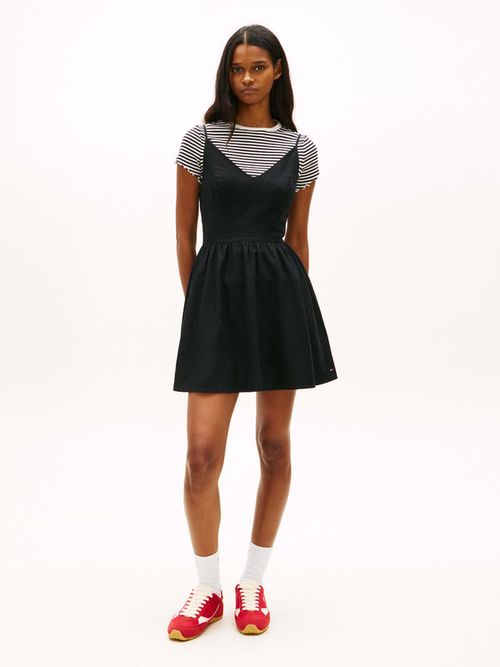minivestido-de-patinadora-en-mezcla-de-lino-dw0dw22345-bds