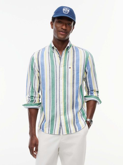 camisa-de-rayas-en-mezcla-de-lino-mw0mw42454-0cd