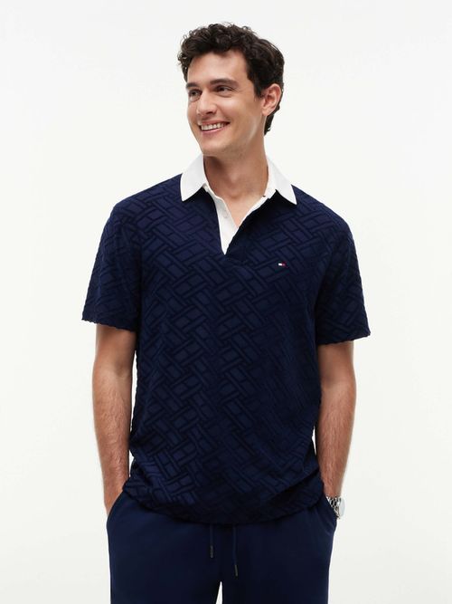 polo-de-corte-clasico-con-logo-en-jacquard-mw0mw42759-dcc