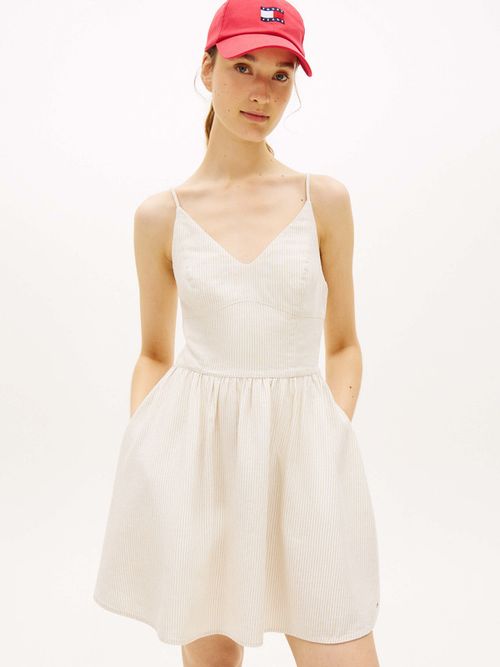 minivestido-de-patinadora-en-mezcla-de-lino-dw0dw22345-0aa