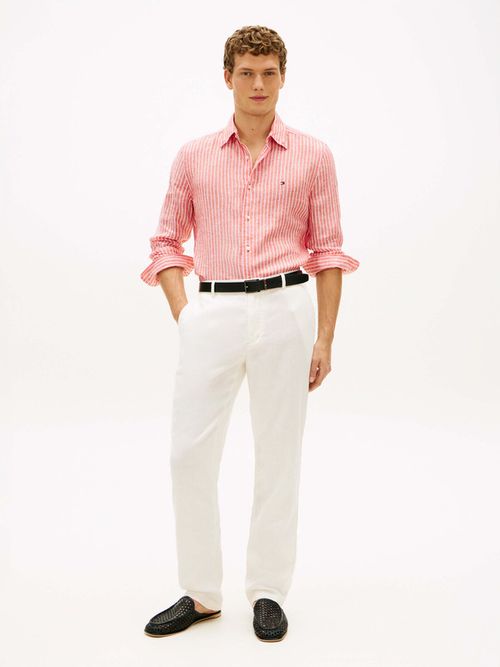camisa-de-corte-regular-con-rayas-bengala-mw0mw42400-0dm