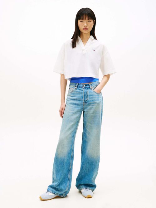 camisa-top-con-manga-corta-dw0dw22596-ybl