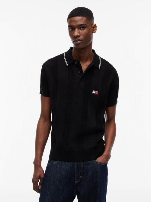 polo-de-punto-texturizado-y-corte-regular-para-hombre-dm0dm23208-bds