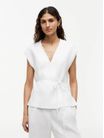 chaleco-cruzado-con-cinturon-en-mezcla-de-lino-para-mujer-ww0ww50104-yaf