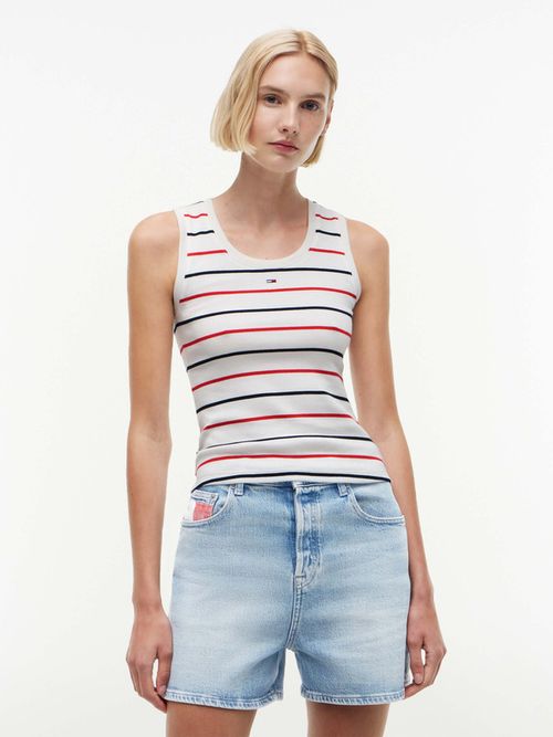 playera-slim-acanalada-de-cuello-redondo-amplio-para-mujer-dw0dw20673-0fb