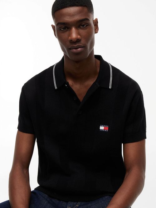 polo-de-punto-texturizado-y-corte-regular-para-hombre-dm0dm23208-bds