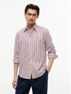 camisa-de-rayas-y-corte-regular-en-popelin-mw0mw43315-0ev