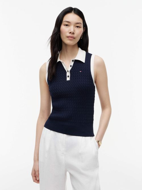 jersey-tipo-polo-slim-sin-mangas-de-punto-trenzado-tommy-hilfiger-ww0ww50102-c1g